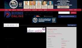 
							         Allan Webb Ltd - Defence Online								  
							    