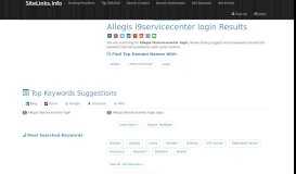 
							         Allegis i9servicecenter login Results For Websites Listing								  
							    