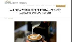 
							         Allegra World Coffee Portal, Project Café2018 Europe Report - Europe ...								  
							    