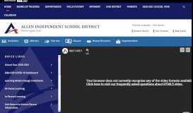 
							         Allen Independent School District / Overview								  
							    