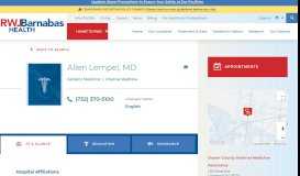 
							         Allen Lempel MD | RWJBarnabas Health								  
							    