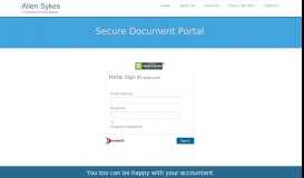 
							         Allen Sykes Secure Document Portal - Docusoft								  
							    