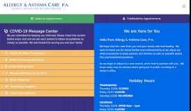 
							         Allergy & Asthma Care, PA: Home								  
							    