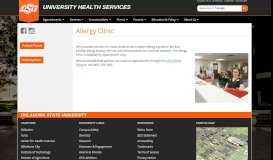 
							         Allergy Clinic | University Health Services | Oklahoma State University								  
							    