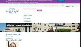 
							         Alliance Cancer Specialists Archives - Grand View Health								  
							    