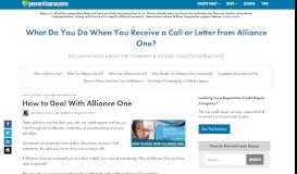 
							         Alliance One Collections: How to Deal With & Remove From Credit ...								  
							    