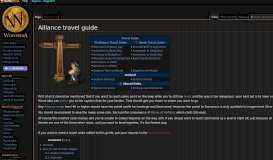 
							         Alliance travel guide - Wowpedia - Your wiki guide to the World of ...								  
							    