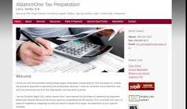 
							         AllianceOne Tax Preparation: Welcome								  
							    