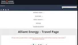 
							         Alliant Energy - Travel Page - Travel Leaders / Destinations Unlimited								  
							    