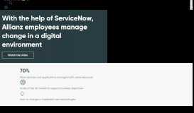 
							         Allianz – Customer Stories – ServiceNow								  
							    