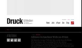 
							         Allianz in Sachen Web-to-Print - Druck & Medien								  
							    