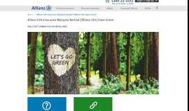 
							         Allianz Life Insurance Malaysia Berhad (Allianz Life) Goes Green								  
							    