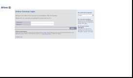 
							         Allianz Online Services login screen								  
							    