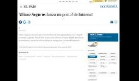 
							         Allianz Seguros lanza un portal de Internet | Edición impresa | EL PAÍS								  
							    