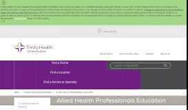 
							         Allied Health Professionals Education | Hartford - Saint Francis Hospital								  
							    