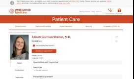 
							         Allison Gorman Steiner, M.D. | Weill Cornell Medicine								  
							    