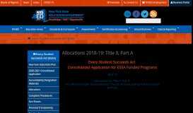 
							         Allocations 2018-19: Title II, Part A | New York State Education ...								  
							    