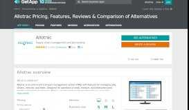 
							         Allotrac Pricing, Features, Reviews & Comparison of ... - GetApp								  
							    