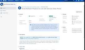
							         Allow Multiple Projects to use one Service Desk Portal - JIRA (Atlassian								  
							    