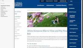 
							         Allow Someone Else to View and Pay Your Bill - Seton Hall University								  
							    