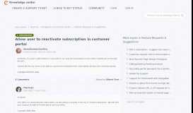 
							         Allow user to reactivate subscription in customer portal : Chargebee ...								  
							    