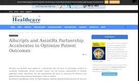 
							         Allscripts and Medfusion partner to provide patient portal to physician ...								  
							    