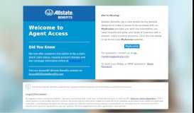 
							         Allstate Benefits - Agent Access								  
							    