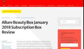 
							         Allure Beauty Box January 2018 Subscription Box Review | Deals Too ...								  
							    