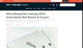 
							         Allure Beauty Box January 2019 Subscription Box Review & Coupon ...								  
							    