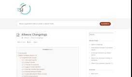 
							         Allworx Changelogs – TSI Knowledge Base - Telecom Solutions Inc.								  
							    