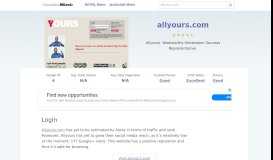 
							         Allyours.com website. Login.								  
							    