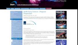 
							         ALMA Early Science - Proposal Preparation 2011 - IRAM								  
							    