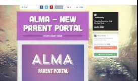 
							         ALMA - New Parent Portal | Smore Newsletters for Business								  
							    