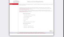 
							         Almac Account Registration								  
							    
