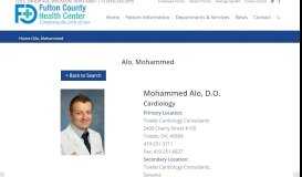 
							         Alo, Mohammed – Fulton County Health Center								  
							    