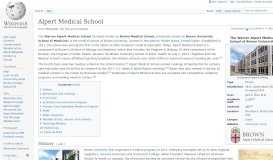 
							         Alpert Medical School - Wikipedia								  
							    