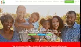 
							         Alpha Family Medicine Inc.: Primary Care: Alpharetta, GA								  
							    