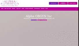 
							         Alpha OBGYN Inc: Obstetrics & Gynecology: Alpharetta, GA								  
							    