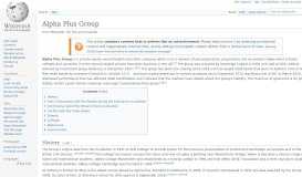 
							         Alpha Plus Group - Wikipedia								  
							    