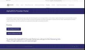
							         AlphaMCS Provider Portal – Welcome to Eastpointe.net								  
							    