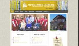 
							         Alpine Family Medicine: Home Page								  
							    