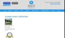 
							         Alpine Family Medicine | San Diego Primary Health Care								  
							    