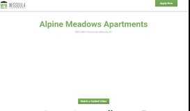 
							         Alpine Meadows Apartments for Rent in Missoula, Montana								  
							    