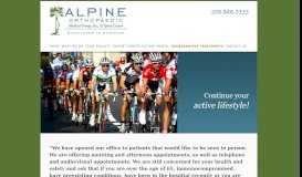 
							         Alpine Orthopaedic Medical Group, Inc.								  
							    