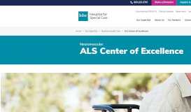 
							         ALS Center of Excellence | Hospital for Special Care								  
							    