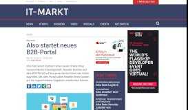
							         Also startet neues B2B-Portal | IT-Markt								  
							    