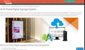 
							         ALTA Portal Digital Signage System - - VIA Technologies, Inc.								  
							    