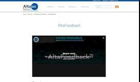 
							         AltaFeedback - Alta360 Research, Inc.								  
							    
