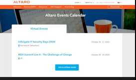 
							         Altaro Events Calendar - Upcoming Events & Webinars								  
							    