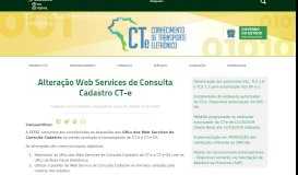 
							         Alteração Web Services de Consulta Cadastro CT-e | CT-e ...								  
							    